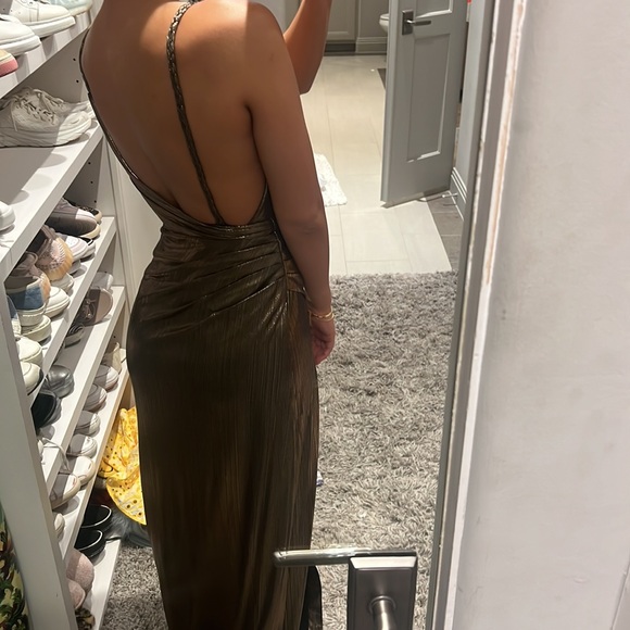 Retrofete Yessi Dress Metallic Bronze - Picture 4 of 4